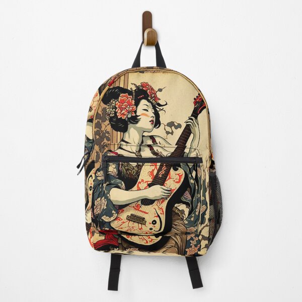Item preview, Traditional Japanese Geisha Playing Guitar designed and sold by entwithanaxe.