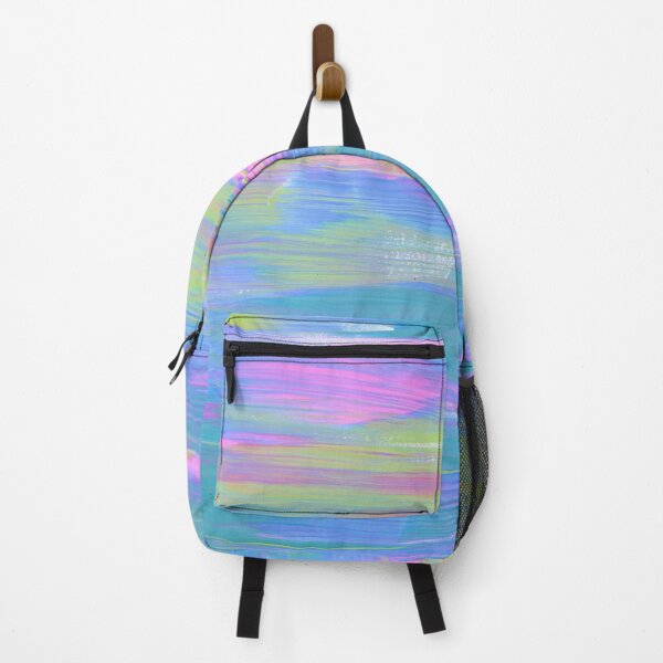 Item preview, Vaporwave Brushstrokes Abstract Painting in Bright Blue, Green and Pink designed and sold by Daydreamer Alley.