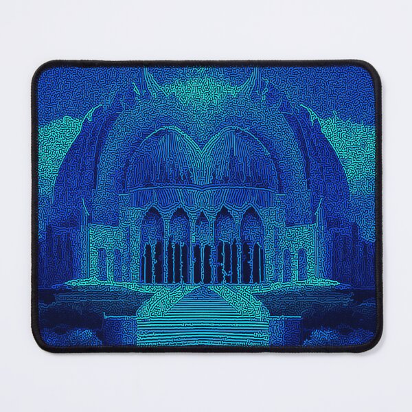 Item preview, *FANTASTIC FUTURISTIC DREAMING ADORATION BLUE BAHA'I HOUSE ART PAINTING* designed and sold by Ralek.