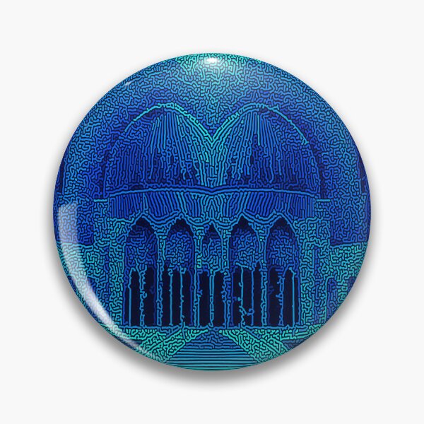 Item preview, *FANTASTIC FUTURISTIC DREAMING ADORATION BLUE BAHA'I HOUSE ART PAINTING* designed and sold by Ralek.