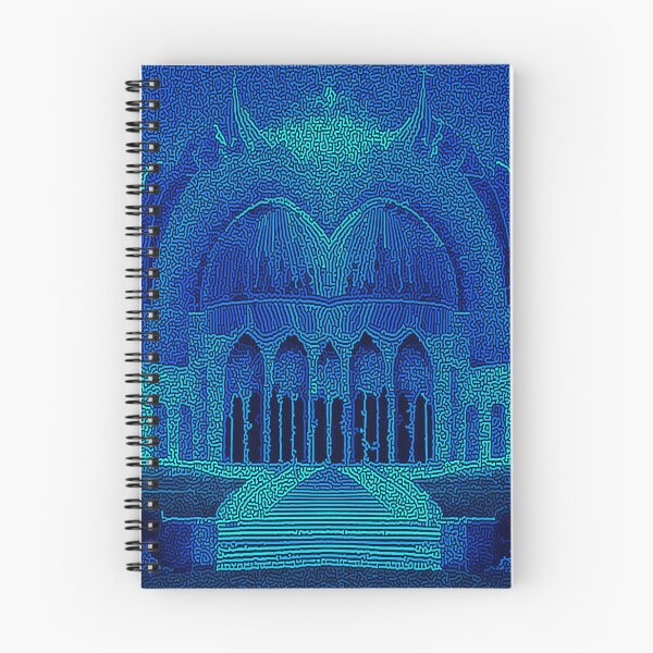 Item preview, *FANTASTIC FUTURISTIC DREAMING ADORATION BLUE BAHA'I HOUSE ART PAINTING* designed and sold by Ralek.
