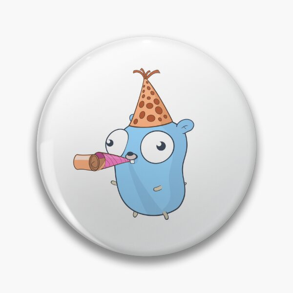 Item preview, The Golang Gopher: Birthday Party designed and sold by hellkni9ht.