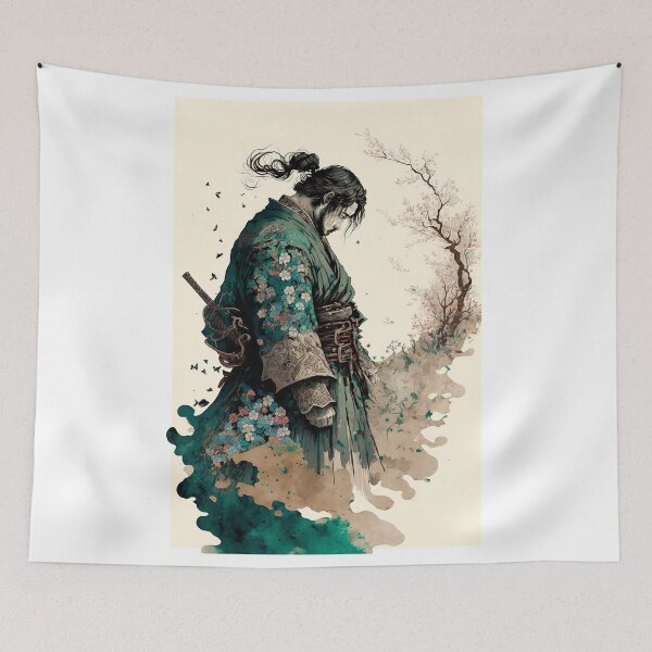 Item preview, Samurai in green designed and sold by RelatosdeViaje.