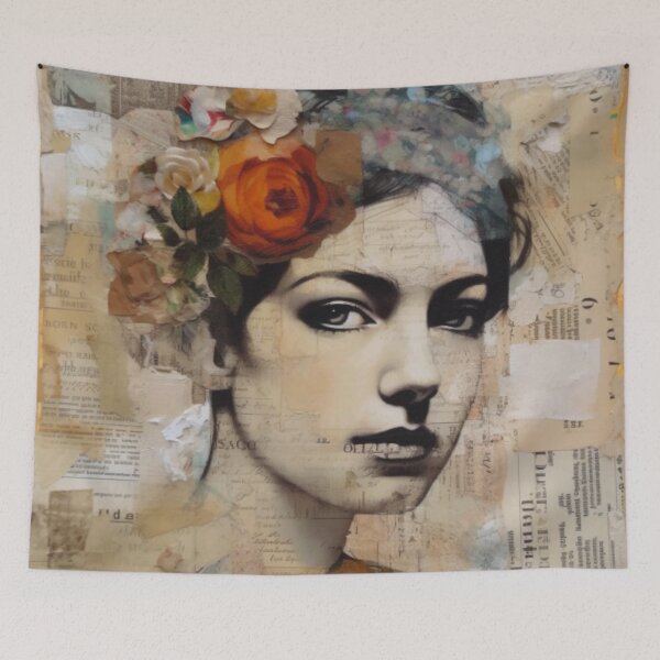Item preview, Feminine Fragments from Timeless Whispers: A Vintage Mixed Media Collage Collection designed and sold by Cosmic-Canvases.