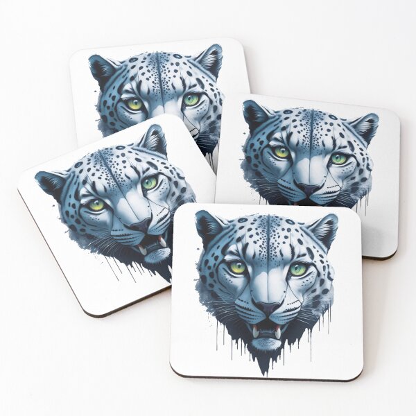 Item preview, snow leopard head digital ilustration designed and sold by DONCY.
