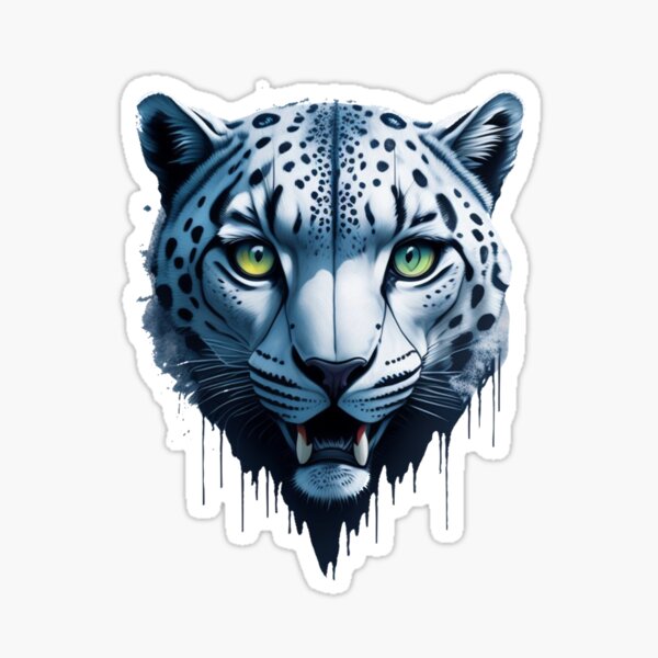 Item preview, snow leopard head digital ilustration designed and sold by DONCY.