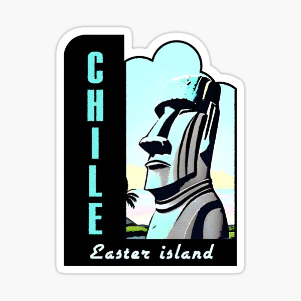 Item preview, Vintage Easter Island Chile retro travel  designed and sold by estudiopublik.
