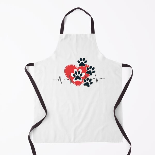Item preview, Love for animals - heartbeat and pet footprints designed and sold by MoshisooPrint.