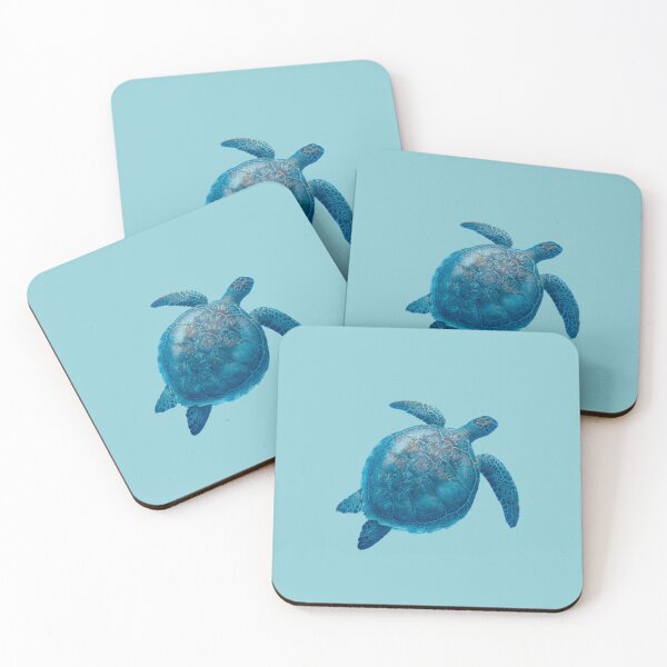Item preview, Teal Sea Turtle Swimming designed and sold by paulabidiman.