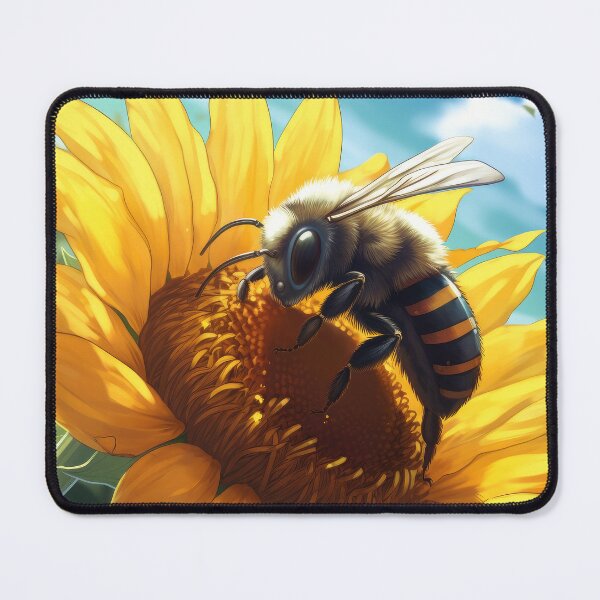 Item preview, Bee on a sunflower artwork designed and sold by Pixel  Playground.