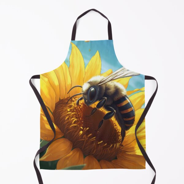 Item preview, Bee on a sunflower artwork designed and sold by Pixel Playground.