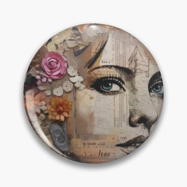 Item preview, The Papered Muse from Timeless Whispers: A Vintage Mixed Media Collage Collection designed and sold by Cosmic-Canvases.