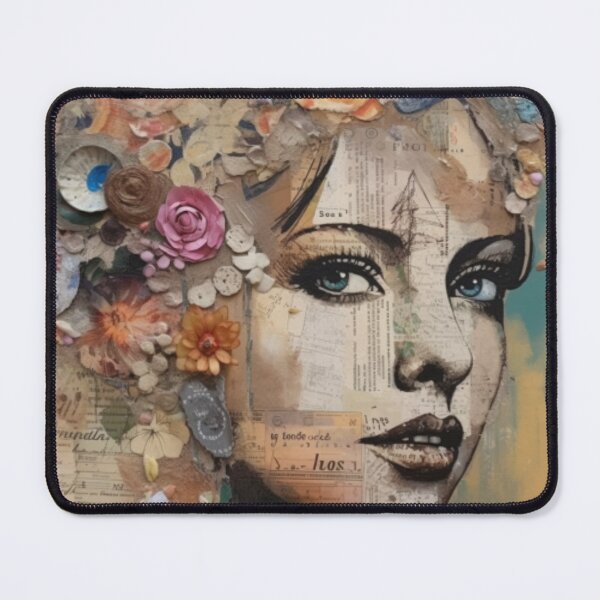 Item preview, The Papered Muse from Timeless Whispers: A Vintage Mixed Media Collage Collection designed and sold by Cosmic-Canvases.