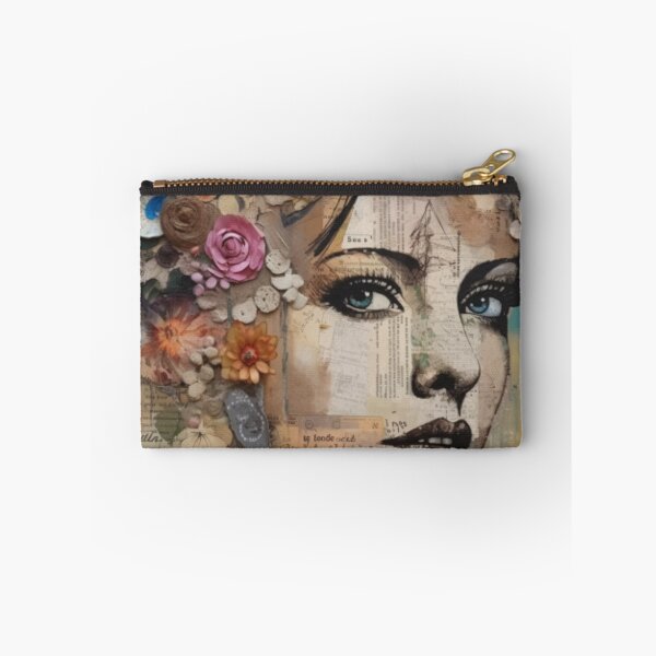 Item preview, The Papered Muse from Timeless Whispers: A Vintage Mixed Media Collage Collection designed and sold by Cosmic-Canvases.