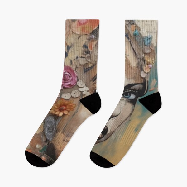 Item preview, The Papered Muse from Timeless Whispers: A Vintage Mixed Media Collage Collection designed and sold by Cosmic-Canvases.
