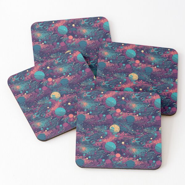 Item preview, Pattern Galaxy Space Planets Neon Universe designed and sold by Arncil.