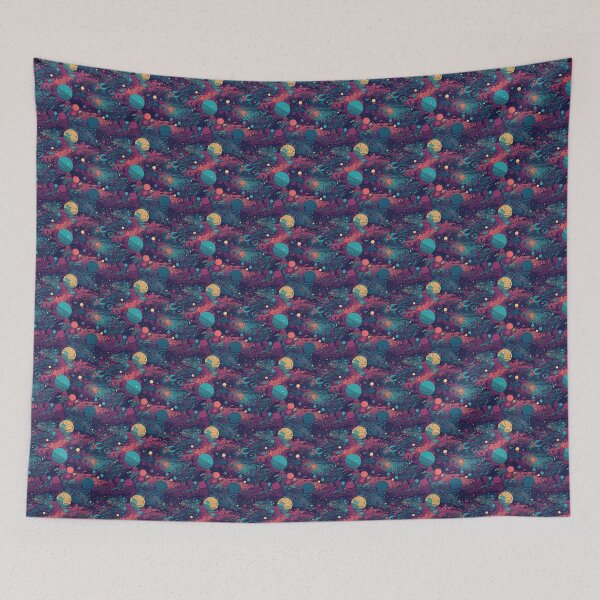 Item preview, Pattern Galaxy Space Planets Neon Universe designed and sold by Arncil.
