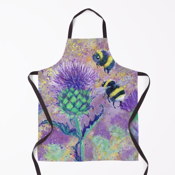 Aperçu de l'œuvre Peinture Happy Bees and Thistles de Laura Rispoli créée et vendue par Laura-Rispoli.