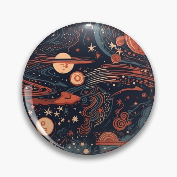 Item preview, Pattern Galaxy Space Planets Vibrant Linear Universe designed and sold by Arncil.