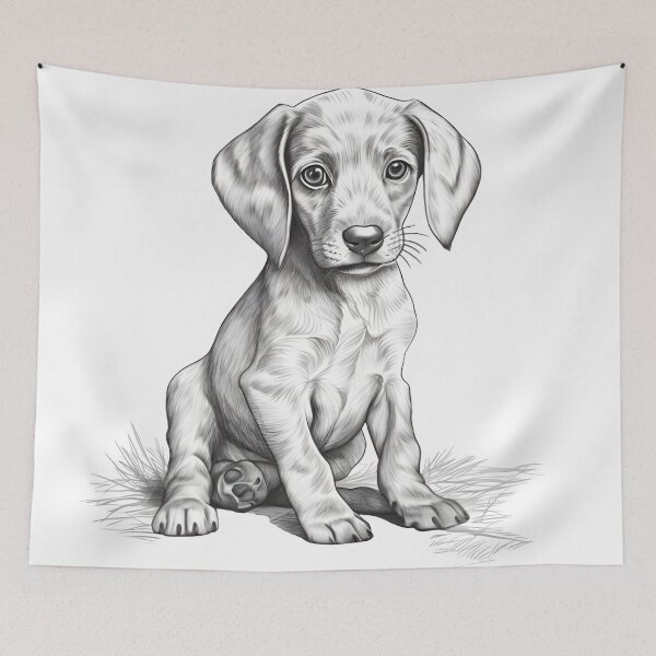 Item preview, Hand Drawn Dachshund designed and sold by cy312.