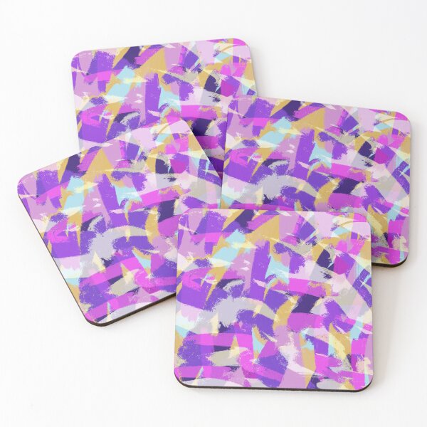 Item preview, Purple Pink Yellow Blue Digital Abstract Pattern Design designed and sold by AMSonArt.