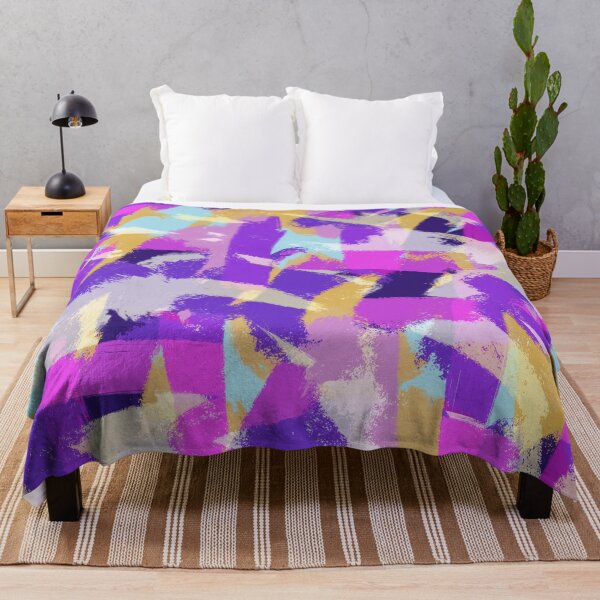 Item preview, Purple Pink Yellow Blue Digital Abstract Pattern Design designed and sold by AMSonArt.
