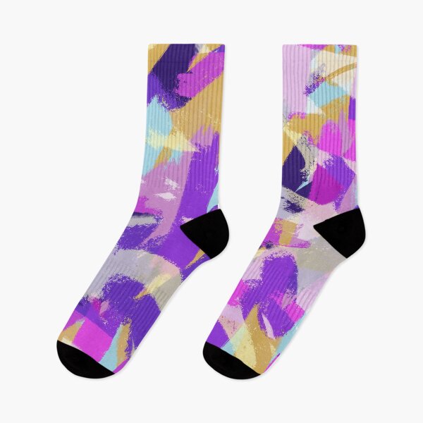 Item preview, Purple Pink Yellow Blue Digital Abstract Pattern Design designed and sold by AMSonArt.