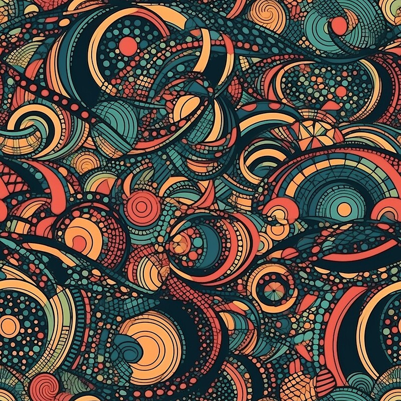 "Pattern Geometric Abstract Shapes Colorful Dots" by Arncil | Redbubble