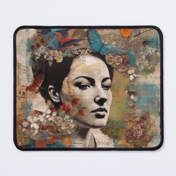 Item preview, Scripted Elegance from Timeless Whispers: A Vintage Mixed Media Collage Collection designed and sold by Cosmic-Canvases.