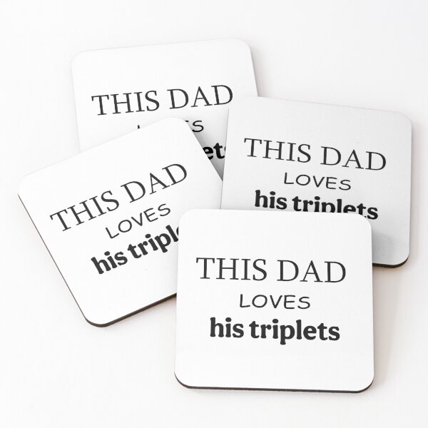 Item preview, This dad very loves his triplets for a great father's day present gift for dad love designed and sold by Karisdesignss.