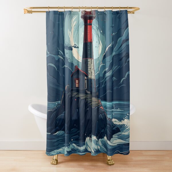Item preview, The lighthouse at night designed and sold by KMSpace.