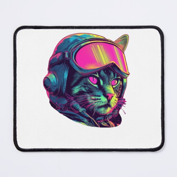 Item preview, Synthwave Pilot Kitty Cat designed and sold by Bad Kitties.