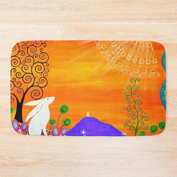 Item preview, Moon Gazing White Rabbit designed and sold by rachealmueller.