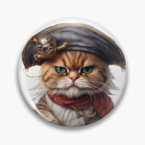 Item preview, Captain Floofy Pirate Kitty Cat designed and sold by Bad Kitties.