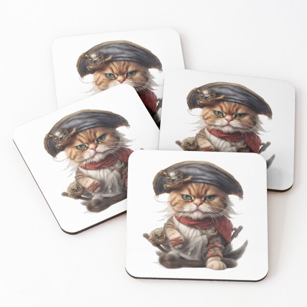 Item preview, Captain Floofy Pirate Kitty Cat designed and sold by Bad Kitties.