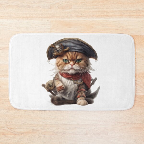Item preview, Captain Floofy Pirate Kitty Cat designed and sold by Bad Kitties.