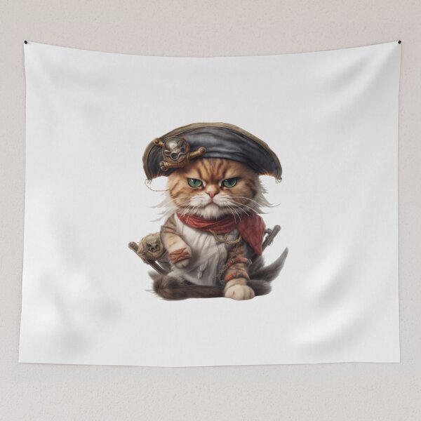 Item preview, Captain Floofy Pirate Kitty Cat designed and sold by Bad Kitties.