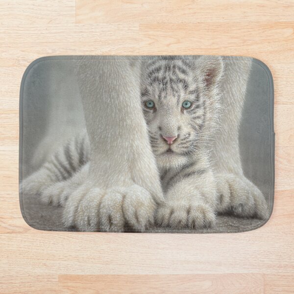 Item preview, White Tiger Cub "Sheltered" designed and sold by Collin Bogle.