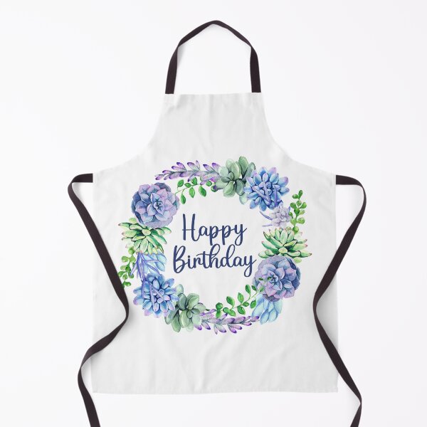 Item preview, Happy Birthday Watercolor Succulent Plant Wreath designed and sold by silviaol.