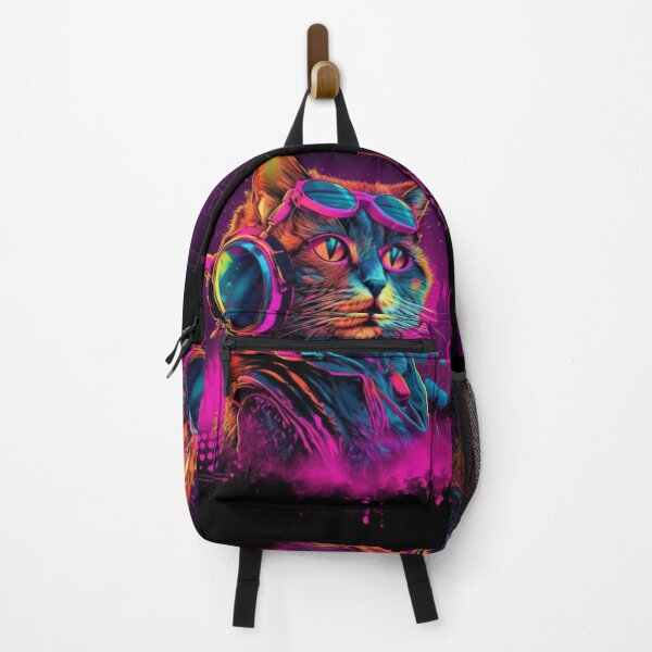 Item preview, Synthwave Near Future Kitty Cat designed and sold by Bad Kitties.