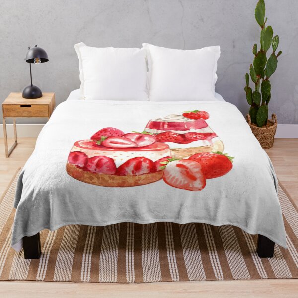 Item preview, Watercolor Strawberry Cake and Ice Cream designed and sold by silviaol.