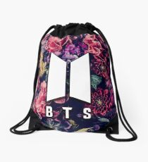 BTS Flowers Logo Drawstring Bag