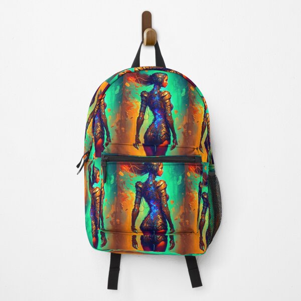 Item preview, Hot robot girl digital sci-fi illustration designed and sold by Simone Davino.