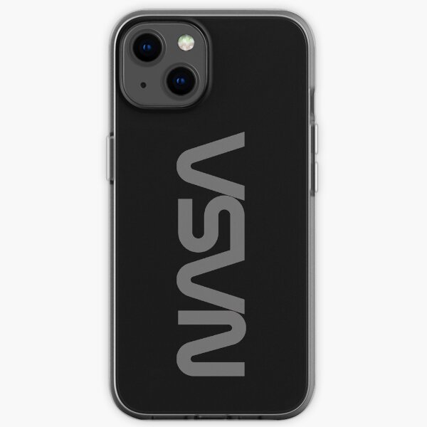 NASA Worm Logo für dunkle Farben iPhone Flexible Hülle