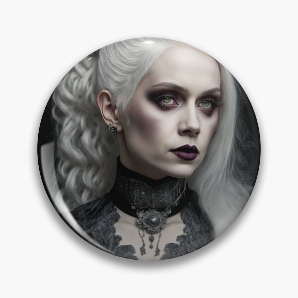 Item preview, Goth girl portrait art designed and sold by Simone Davino.