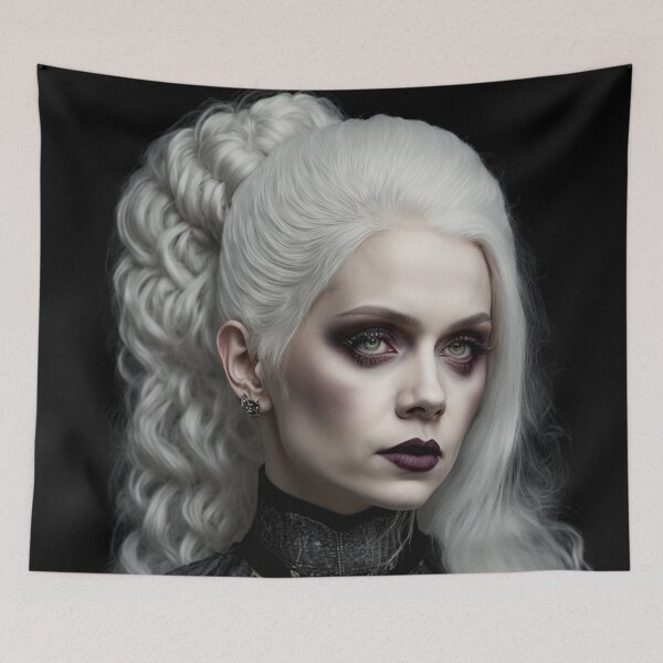 Item preview, Goth girl portrait art designed and sold by Simone Davino.
