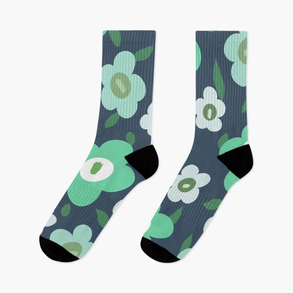 Item preview, Iconic Retro Daisies in Blue and Green designed and sold by Deutschic.