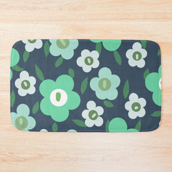 Item preview, Iconic Retro Daisies in Blue and Green designed and sold by Deutschic.