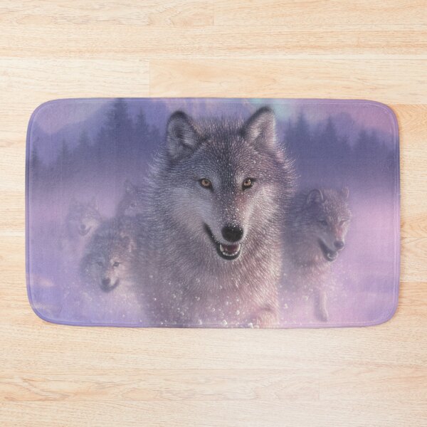 Item preview, Wolf Pack Running Wolves "Northern Lights" designed and sold by Collin Bogle.