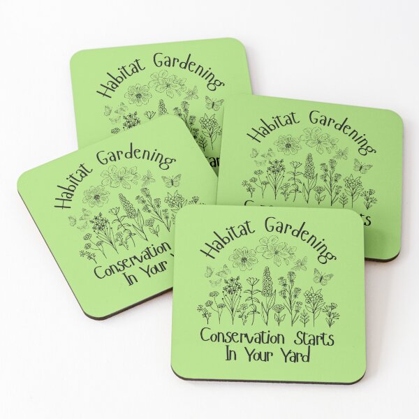 Item preview, Habitat Gardening Starts In Your Yard Black Line Nature Design designed and sold by EarthArtDesigns.